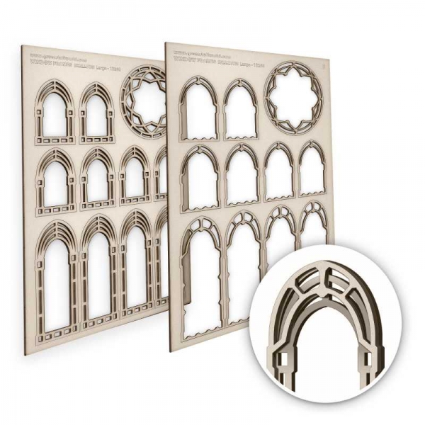 Green Stuff World: Skeleton Miniature Windows - Large