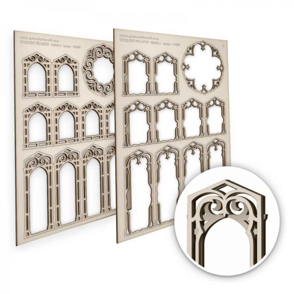 Green Stuff World: Knight Miniature Windows - Large