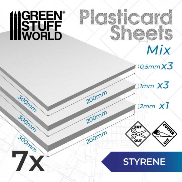 Green Stuff World: Styrene sheets - Variety pack x7