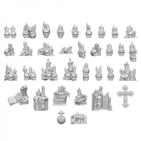 Green Stuff World: Skull Cult with candles 1:48