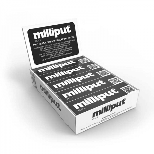 Green Stuff World: Display Box Milliput Black x10 units