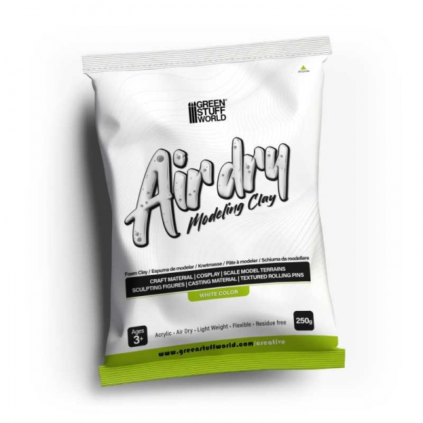 Green Stuff World: Air Dry Foam Clay 250gr. - White