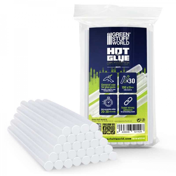 Green Stuff World: Hot Glue Sticks 11mm - Transparent