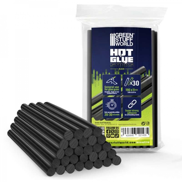 Green Stuff World: Hot Glue Sticks 11mm - Black