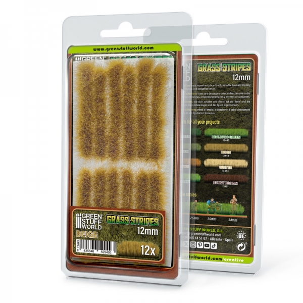 Green Stuff World: Grass Strips 12 mm - Beige