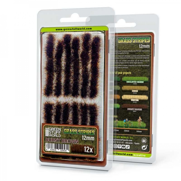 Green Stuff World: Grass Strips 12 mm - Burnt Brown