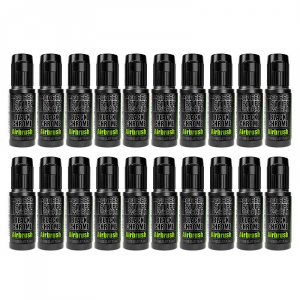 Green Stuff World: Black Chrome Paint - Airbrush (Pack x20)