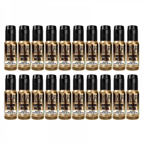 Green Stuff World: Chrome Paint - BRONZE 17ml (Pack x20)