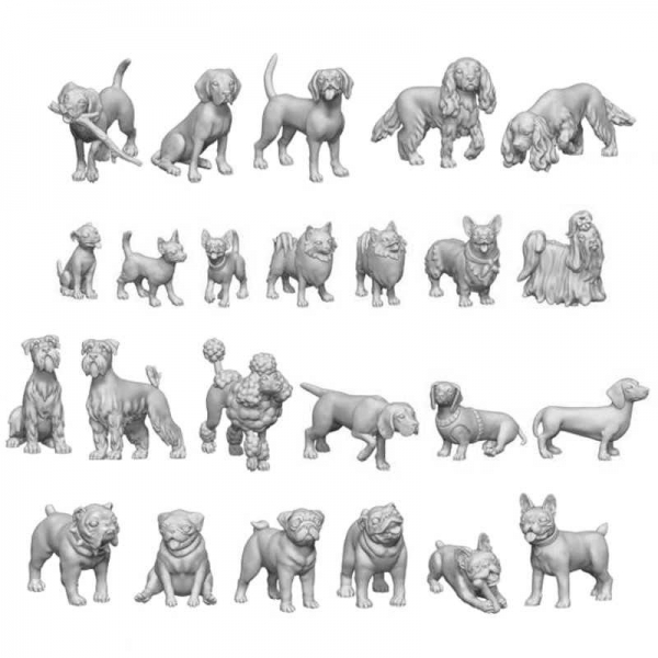 Green Stuff World: Small Dogs 1:48