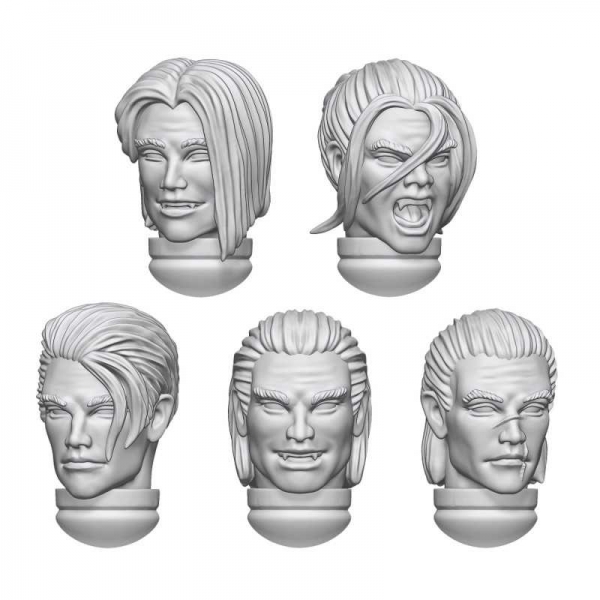 Green Stuff World: DakkaDakka - Blood Vampire Male Heads 1:48