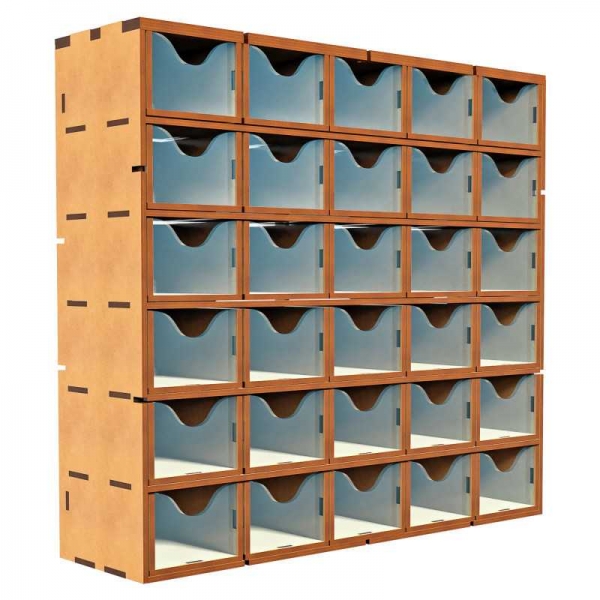 Green Stuff World: MDF Vertical rack with 30 Drawers