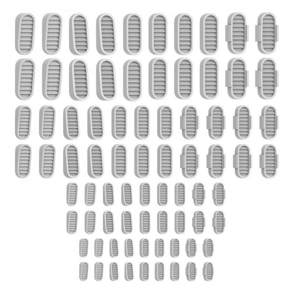 Green Stuff World: Mecha Detail Parts - Oval Vernier Detail Parts