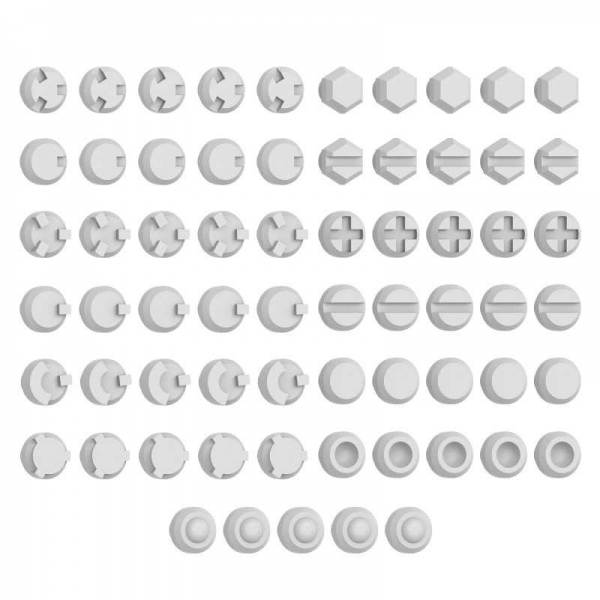 Green Stuff World: Mecha Detail Parts - Round Rivets with 3 mm Gundam Pegs