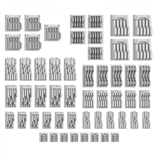 Green Stuff World: Mecha Detail Parts - Heat Sink Plates