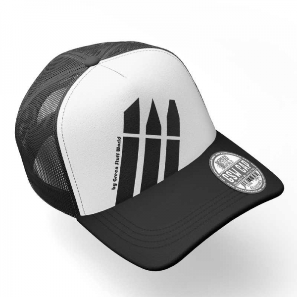 Green Stuff World: GSW White/Black Square Trucker Cap