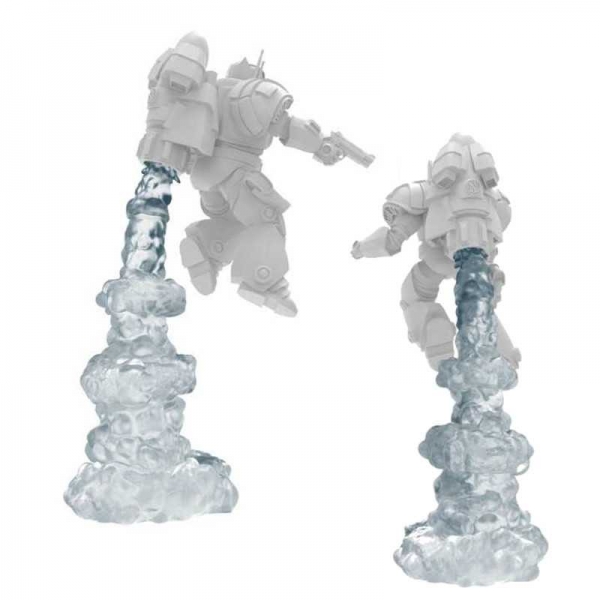 Green Stuff World: Modular Clear Ring Smoke Trails for Jump Packs 1:48