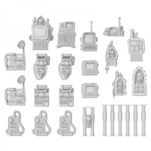 Green Stuff World: Computer Terminals with Skulls 1:48