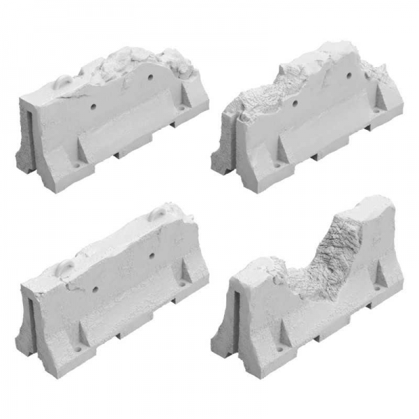 Green Stuff World: Broken Jersey Barriers 1:48-1:35