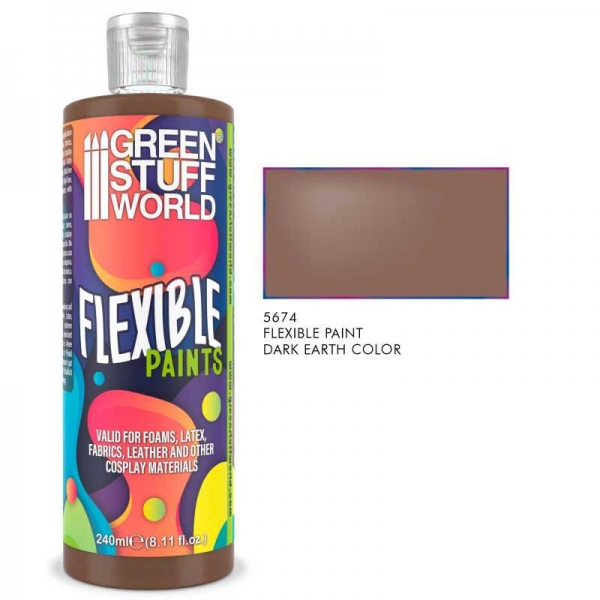 Green Stuff World: Flexible Paint Dark Brown Earth 240ml
