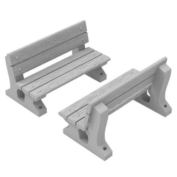 Green Stuff World: Park benches 1:48