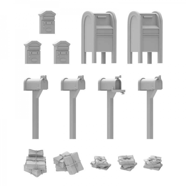Green Stuff World: Mailboxes 1:48