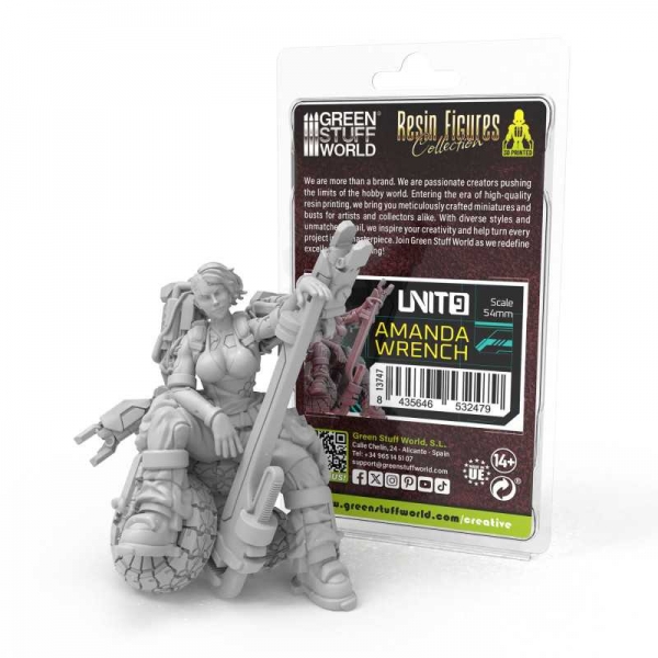 Green Stuff World: UNIT9 figures - Amanda Wrench 54mm