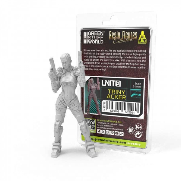 Green Stuff World: UNIT9 figures - Triny Acker 54mm