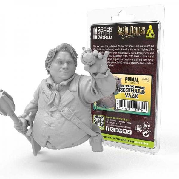 Green Stuff World: PRIMAL Collectibles -  Halfling Rogue Reginald Vazk