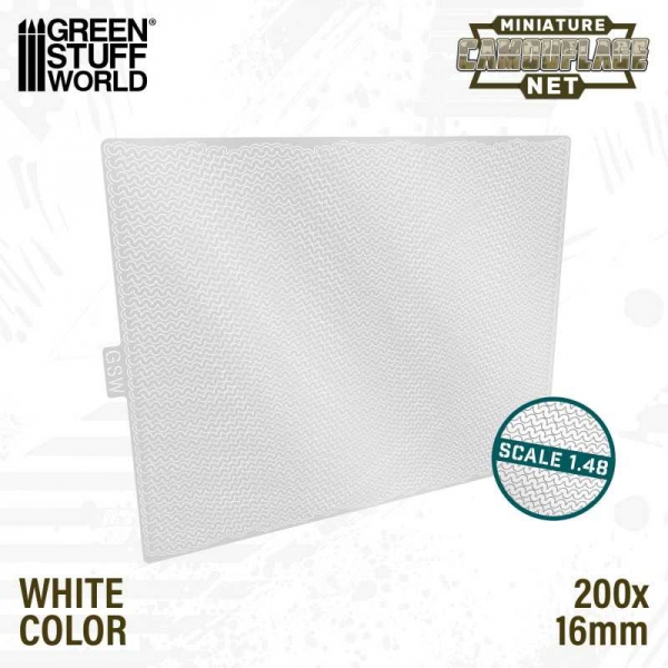 Green Stuff World: Miniature Camouflage Nets White 1:48