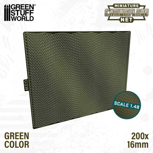Green Stuff World: Miniature Camouflage Nets Green 1:48