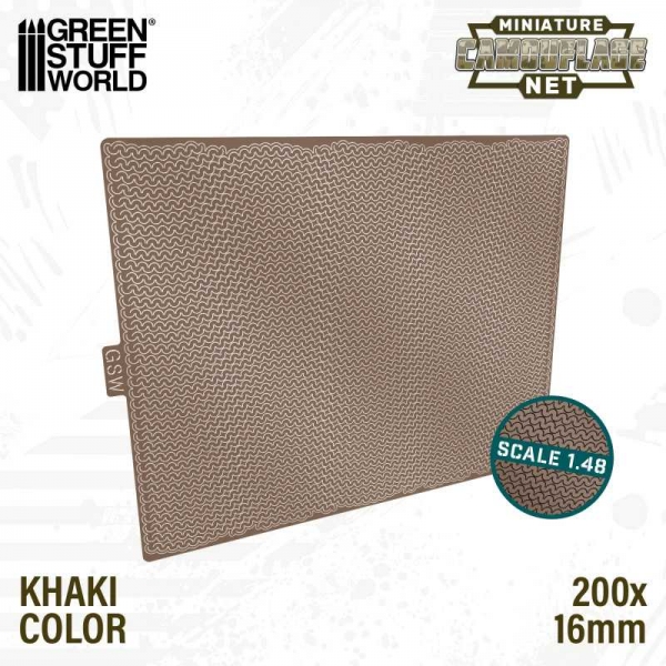 Green Stuff World: Miniature Camouflage Nets Khaki 1:48