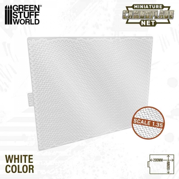 Green Stuff World: Miniature Camouflage Nets White 1:35