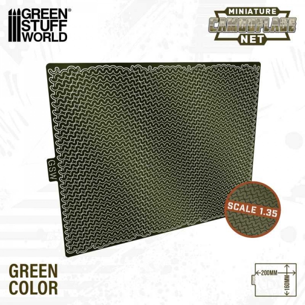 Green Stuff World: Miniature Camouflage Nets Green 1:35