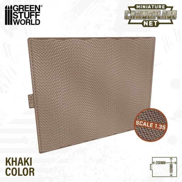 Green Stuff World: Miniature Camouflage Nets Khaki 1:35