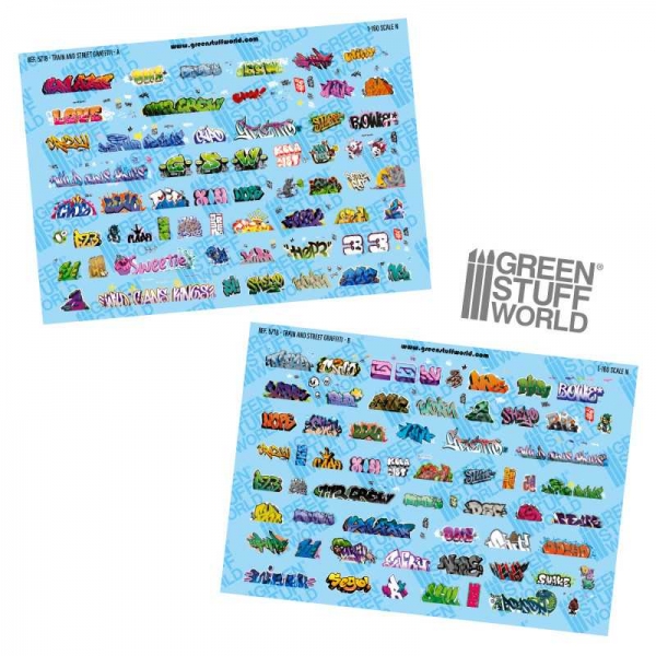 Green Stuff World: Model railway graffiti decals 1:160 N