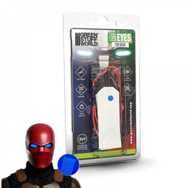 Green Stuff World: Flexible led eyes for mask - Blue