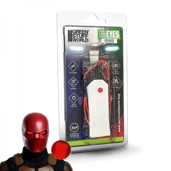 Green Stuff World: Flexible led eyes for mask - Red