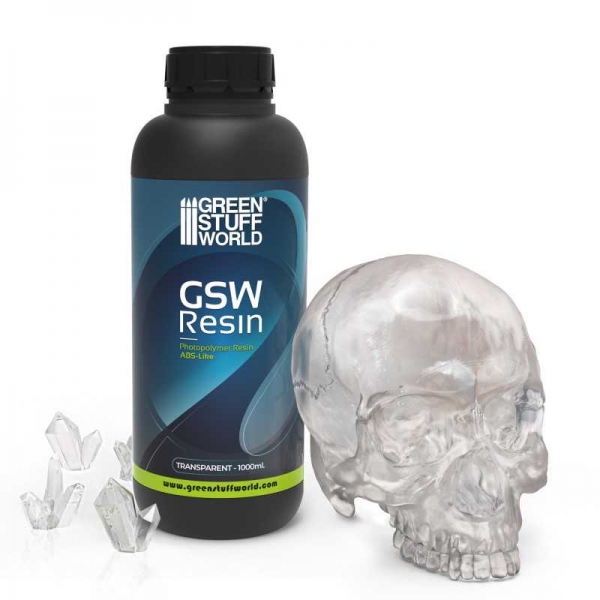 Green Stuff World: Resin for 3d printers - ABS-like Transparent 1000ml