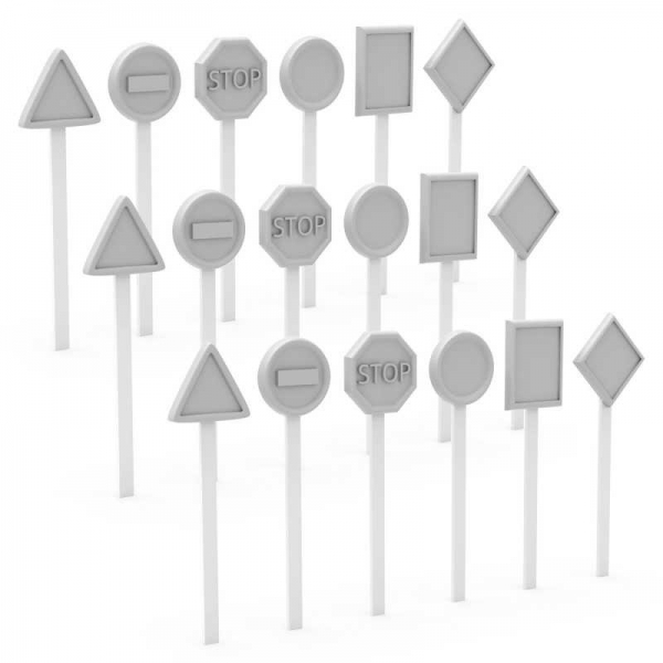 Green Stuff World: Traffic Signs 1:48