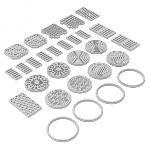 Green Stuff World: Manhole Covers 1:48-1:35
