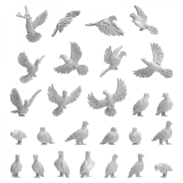 Green Stuff World: Pigeons 1:48-1:35
