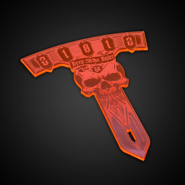 Green Stuff World: Deep Strike Ruler Template 6'' - Fluor Orange