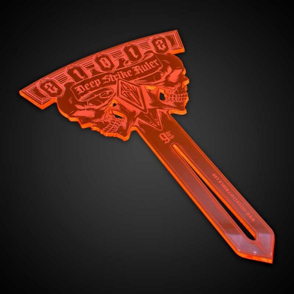 Green Stuff World: Deep Strike Ruler Template 9'' - Fluor Orange