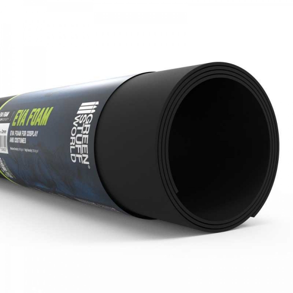 Green Stuff World: Cosplay Black EVA foam 2mm - Medium Density