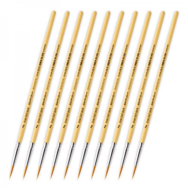 Green Stuff World: TABLETOP SERIES Synthetic Brush Set 2 (Pack of 10)