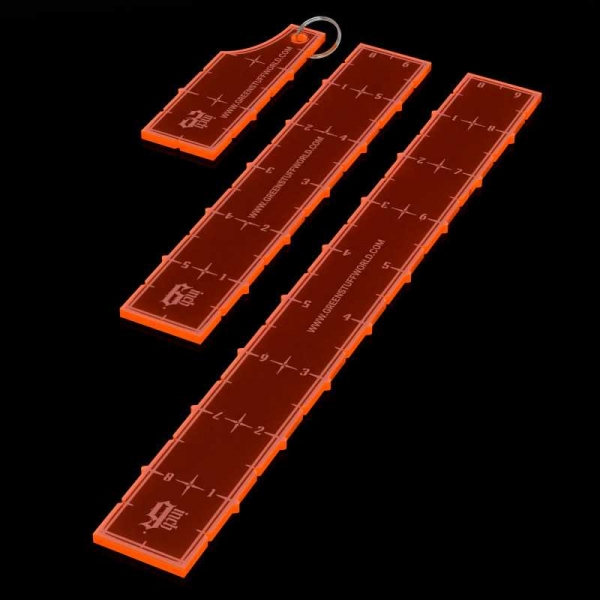 Green Stuff World: 3-6-9 Combat Ruler Pack - Fluor Orange