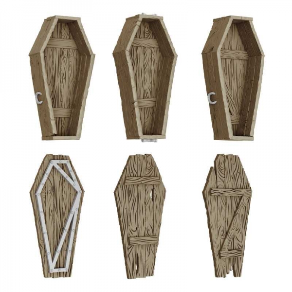 Green Stuff World: Dungeon Wooden Coffins 1:48