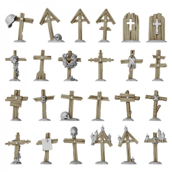 Green Stuff World: Trench Wooden Crosses 1:48-1:35