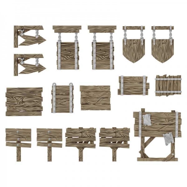 Green Stuff World: Wood Signs 1:48-1:35