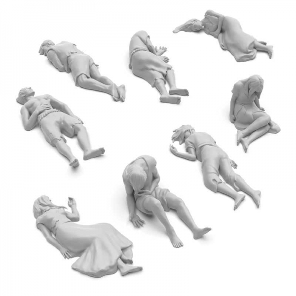 Green Stuff World: Dead Human Corpses 1:48